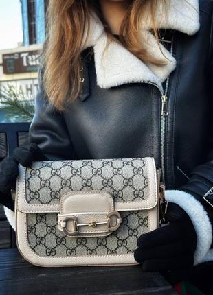 Женская стильная сумка бежевая хит тренд gucci6 фото