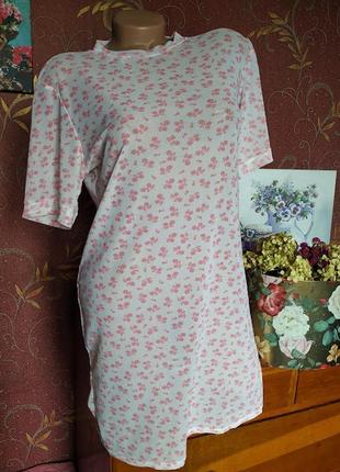 Короткое платье полупрозрачная сетка с цветочным принтом от wednesday`s girl