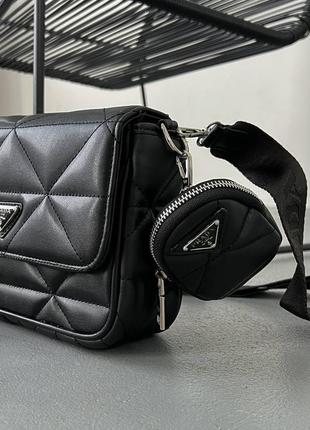 Черная сумка женская стильная тренд prada3 фото