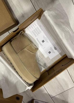 В наличии последние ugg! угги ugg classic ultra mini platform mustard seed6 фото