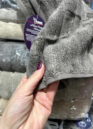 Турецкие махровые полотенца gestep упаковка 3 шт