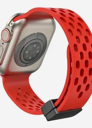 Ремешок для apple watch 42/44/45/49 мм (красный)