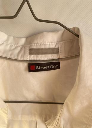 Рубашка блузка базовая белая 100% коттон фирменная street one7 фото