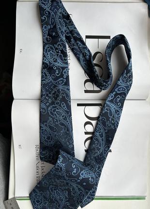 Синя краватка з візерунком вінтаж  st michel vintage4 фото