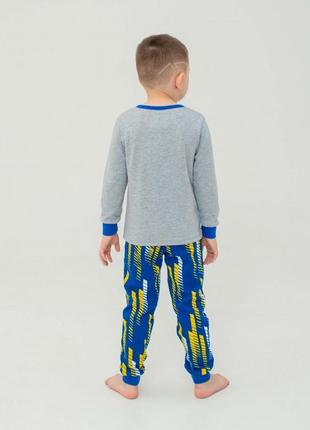 Детская пижама | 92, 110, 116 | очень приятная к телу для мальчика smil 104523 серый меланж3 фото