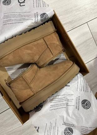 В наявності останні ugg! уггі ugg classic ultra mini platform mustard chestnut