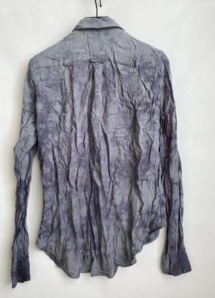 Рубашка сорочка графитовая блуза блузка с вареным эффектом h&amp;m4 фото