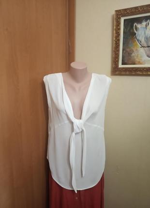 Белая легкая летняя блуза1 фото