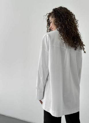 L-xl удлиненная белоснежная рубашка h&m. новая коллекция.