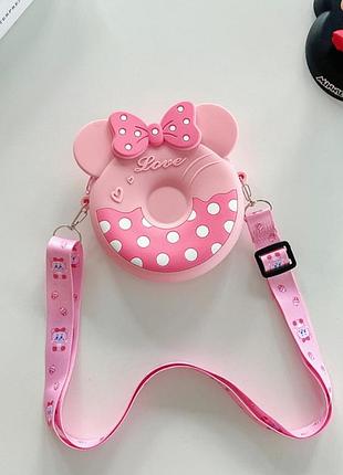Силиконовая круглая сумочка minnie mouse