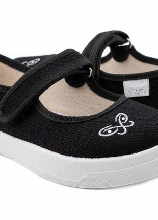 Тапочки на липучках для девочек waldi 390-132/30 черный 30 размер