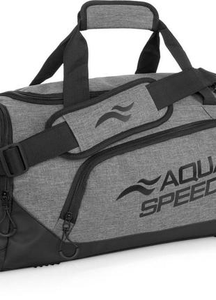 Cумка aqua speed duffel bag l 60151 серый, черный 55x26x30см (141-37)