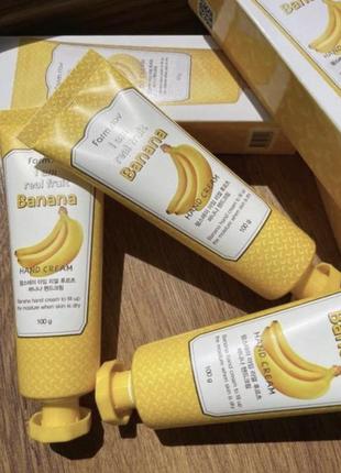 Банановий крем для рук farmstay banana hand cream порятунок для шкіри рук, ніжний та ароматний.