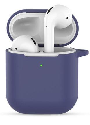 Чохол силікон apple airpods 2 синий