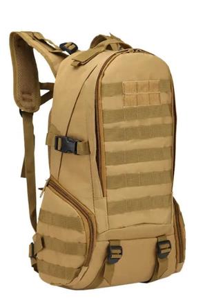 Рюкзак мультикам тактический, городской на 30-35 литров, крепкий военный рюкзак олива / пиксель2 фото