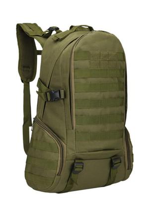 Рюкзак мультикам тактический, городской на 30-35 литров, крепкий военный рюкзак олива / пиксель4 фото