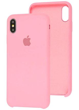 Силіконовий чохол apple silicone case iphone x-xs light pink1 фото
