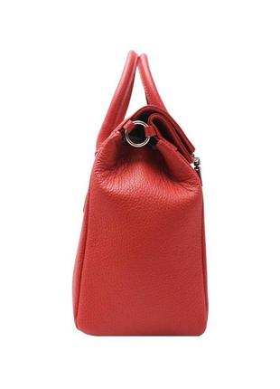 Женская кожаная сумка italian fabric bags 1426 red3 фото