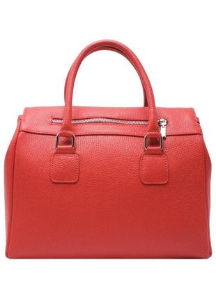 Женская кожаная сумка italian fabric bags 1426 red4 фото