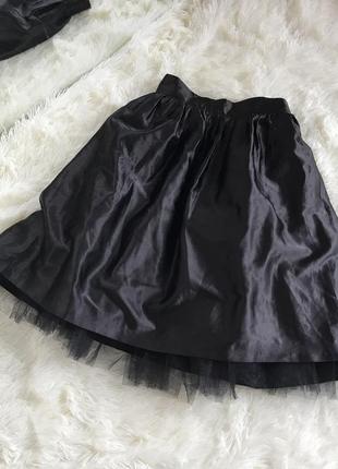 Атласная юбка с подкладкой из фатина1 фото