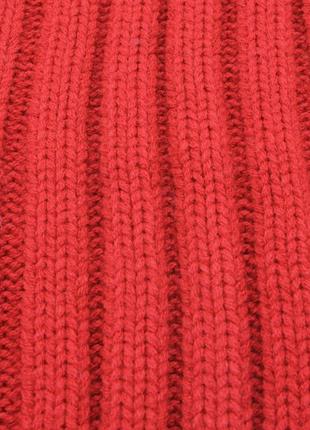 Хомут жіночий червоний зимовий, шарф труба осінній/зимовий великий, снуд невеликий теплий з рубчика2 фото