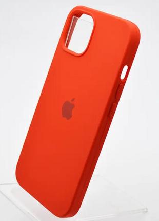 Чехол-накладка silicone case с микрофиброй для iphone 14 pro,чехол с микрофиброй для айфон 14 про(красный)8 фото