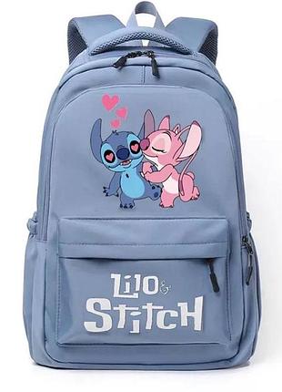 Рюкзак для девочки со стичем (stitch) серый rentegner (av293)