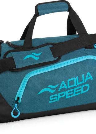 Cумка aqua speed duffel bag m 60147 темно-бірюзовий 48x25x29см (141-24)