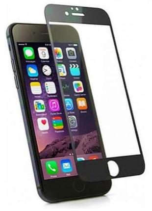 Защитное стекло на iphone 7 plus black клеевой слой по всей поверхности