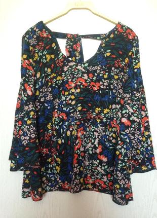 Знижка! блузка блуза жіноча квітковий принт яскрава