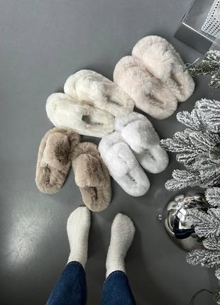 Тапулі. жіночі тапки. капці. пухнасті тапочки2 фото