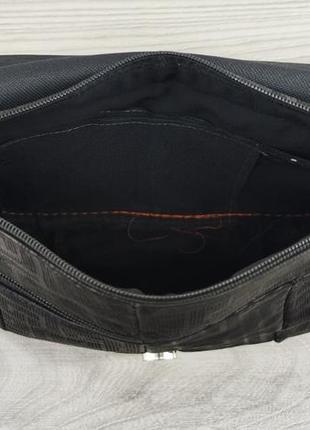 Оригинальная женская сумка кросс-боди, темно-коричневый натуральная кожа, с регулируемым плечевым ремнем5 фото