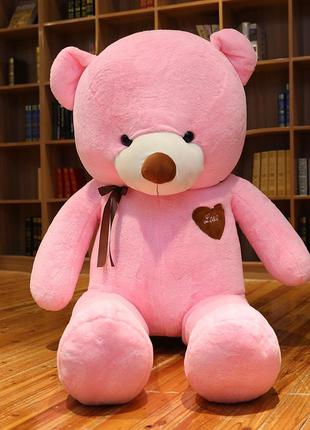 М'яка іграшка ведмідь рожевий, 160 см, тм dreamtoys