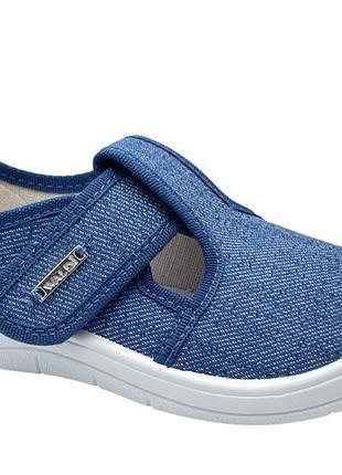 Тапочки на липучках для мальчиков waldi 297-882/29 синий 29 размер