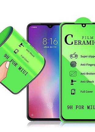 Гибкое защитное стекло для iphone 13 pro max 14 plus ceramics 9d на весь экран телефона керамическое черный