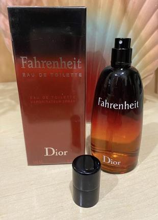 Парфуми christian dior fahrenheit 100 ml туалетна вода чоловічі парфуми крістіан діор фаренгейт