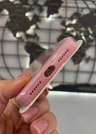 Чохол з квадратними бортами silicone case для iphone x/iphone xs,чохол-накладка з мікрофіброю для айфон х/хс5 фото