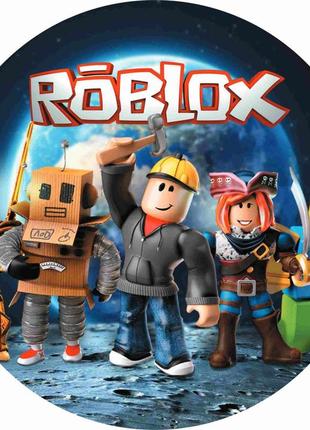 Тарелки бумажные одноразовые детские "roblox". 18 см. 5 шт. 2323