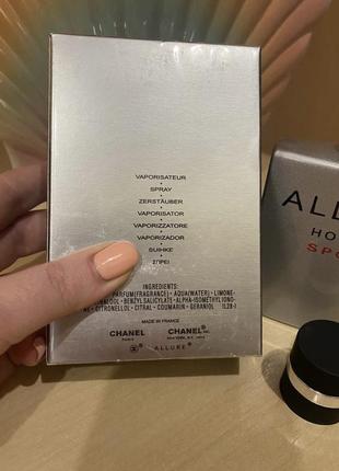 Chanel allure homme sport туалетна вода 100 ml мужські шанель аллюр хоум спорт духі алюр гом мужської парфюм10 фото