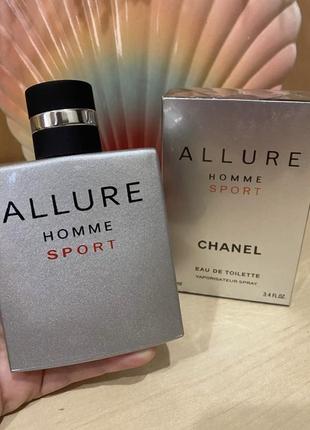 Chanel allure homme sport туалетна вода 100 ml мужські шанель аллюр хоум спорт духі алюр гом мужської парфюм7 фото