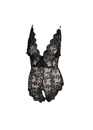 Боди женское кружевное бантик crisp love l-xl черный
