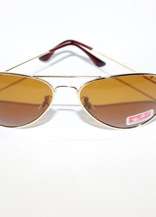 Легендарные очки ray ban aviator оранжевые линзы поляризация1 фото