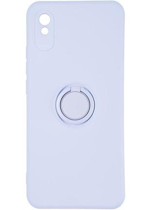 Чохол fiji holder ring для xiaomi redmi 9a бампер накладка з підставкою lilac1 фото