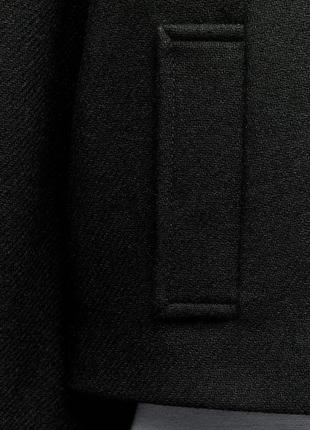Двобортная куртка cropped со смешанной шерстьевой ткани8 фото