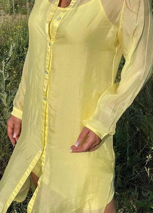 Шикарное натуральное платье летнее нарядное шелк и трикотаж
