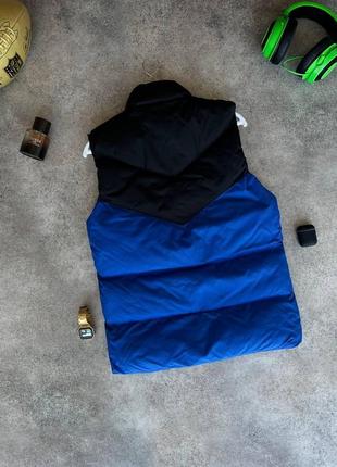 Мужская жилетка nike синяя с черным безрукавка найк весенняя осенняя5 фото