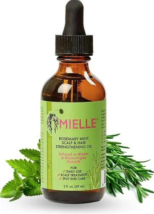 Mielle rosemary mint scalp олія для зміцнення шкіри голови та волосся з розмарином і м'ятою 59 мл сша
