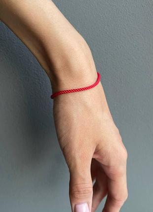 Червона нитка браслет із срібною застібкою