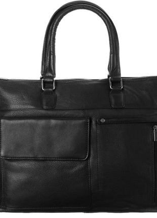 Шкіряна сумка, портфель для ноутбука 15,6 дюйма always wild чорна2 фото