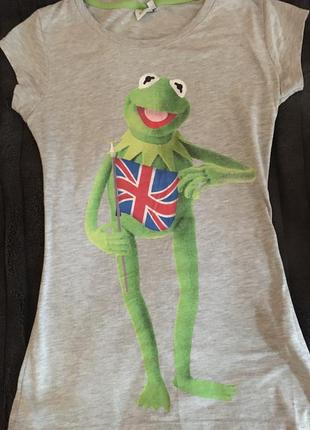 Футболка футболочка мультяшна дісней котонові прикольна сіра